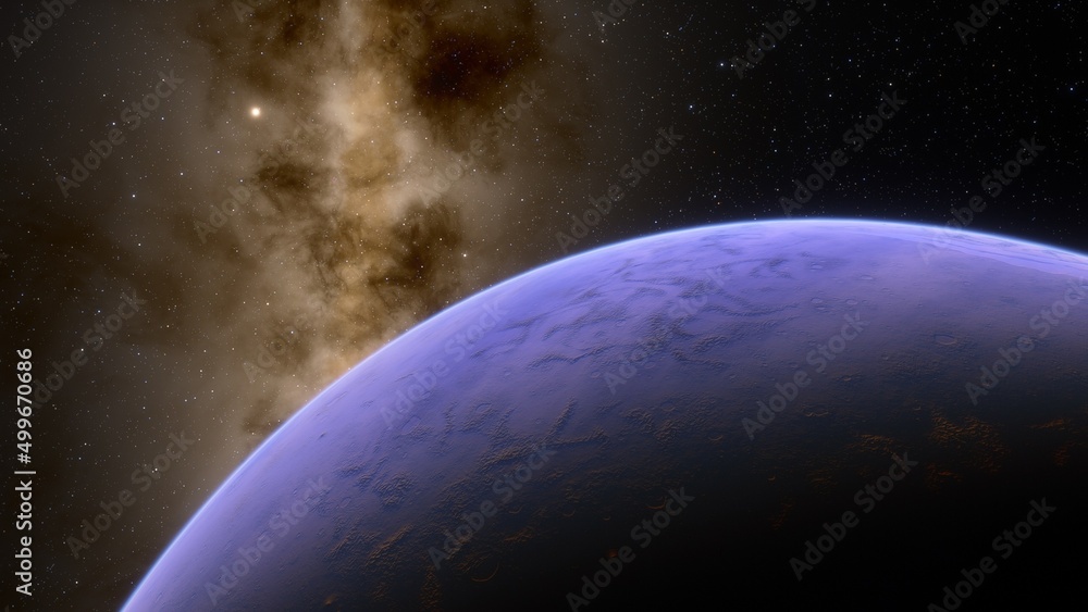 Fototapeta premium Abstract planets and space background