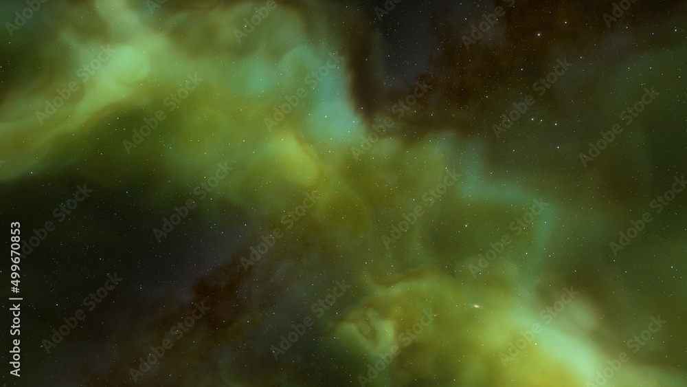 Obraz premium Realistic cosmos and color nebula. Colorful galaxy. 3d illustration