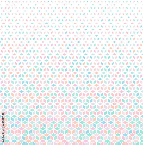 Colorful halftone pattern on white background. Linear halftone backdrop. Isolated vector illustration on white background.