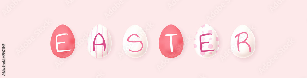 Happy Easter greeting card, painted eggs. Spring holidays, Easter background. Vector illustration EPS10. Happy Easter greeting card, painted eggs. Spring holidays, Easter background. Vector illustration EPS10.