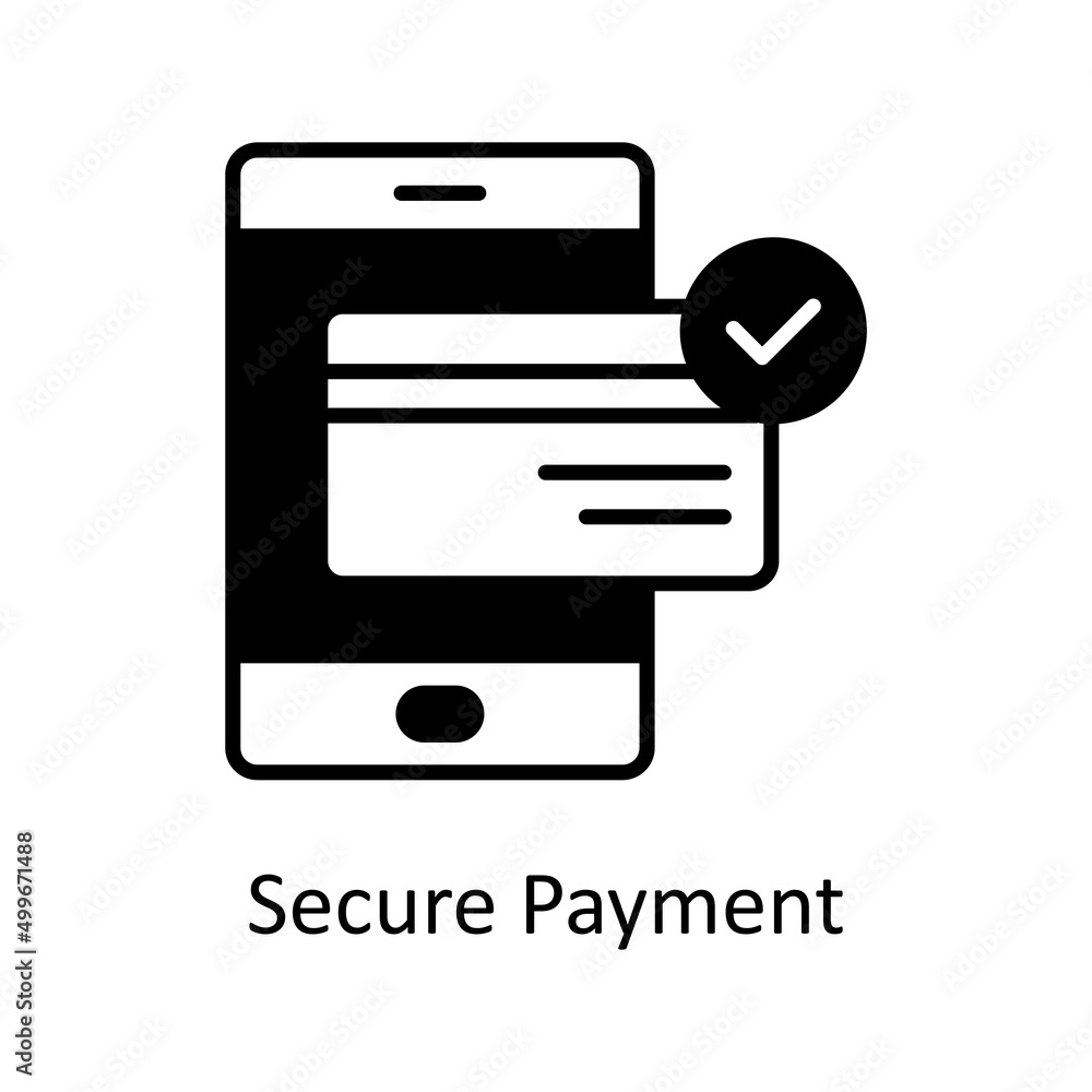Secure Payment vector Solid icon for web isolated on white background EPS 10 file Secure Payment vector Solid icon for web isolated on white background EPS 10 file