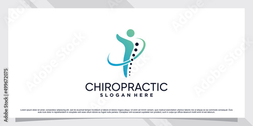 Chiropractic icon logo template with creative concept