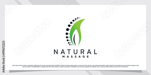 Creative massage and spa logo with unique modern concept