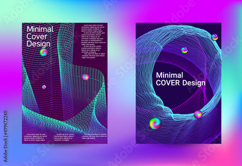 Minimum coverage of a vector. Cover design. Set of modern abstract musical backgrounds. Sound flyer for creating a fashionable cover, banner, poster, booklet...