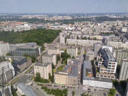 Panorama Warszawy, Park Saski, Plac Piłsudskiego, Stadion Narodowy