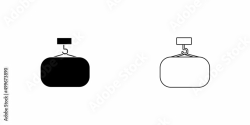 Crane Icon Vector Flat Illustration.