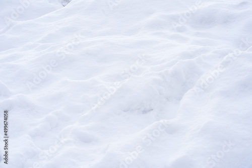 White snow on a frosty winter day, close-up. Natural background. High quality photo