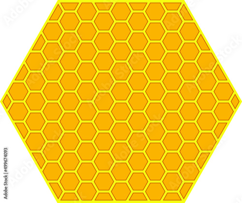 Honeycomb geometric hexagon vector illustration