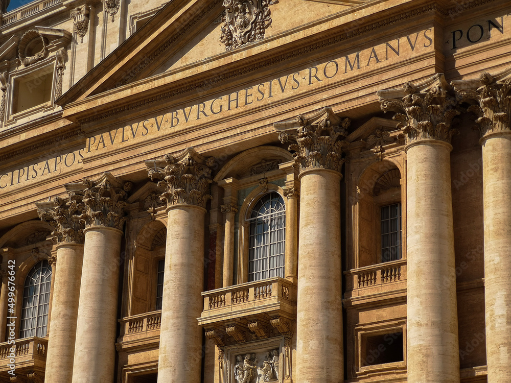 detail of the facade of a building