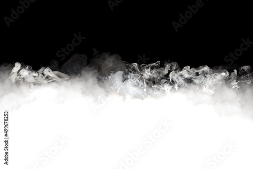 Obraz na plátně Abstract black and white smoke blot