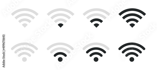 Fotografiet Set of wifi icons