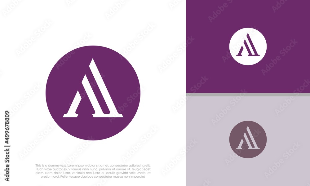Initials A logo design. Initial Letter Logo. Initials A logo design. Initial Letter Logo.