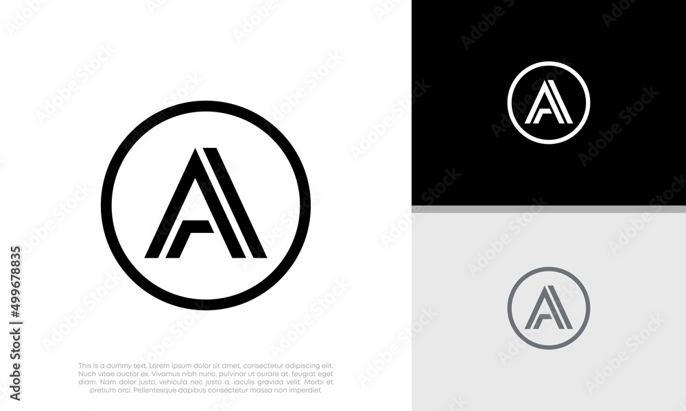 Initials A logo design. Initial Letter Logo. Initials A logo design. Initial Letter Logo.