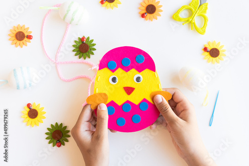 Decorative easter egg with your own hands.