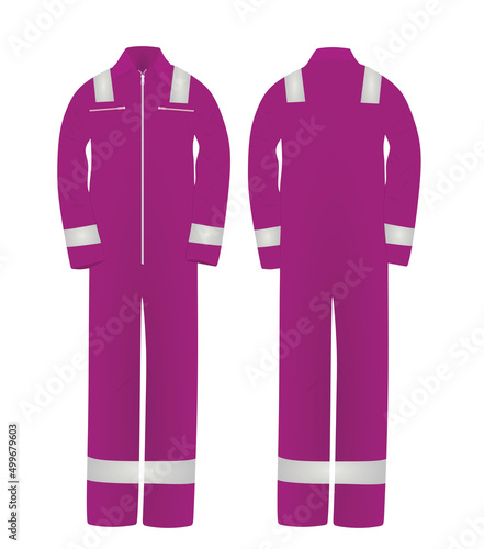 Pink reflective uniform. vector illustration