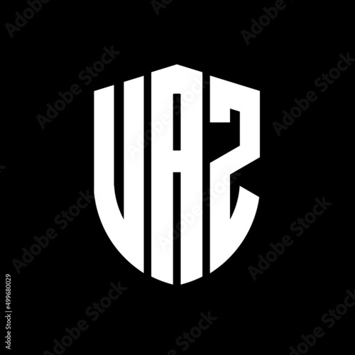 VAZ letter logo design. VAZ modern letter logo with black background. VAZ creative  letter logo. simple and modern letter logo. vector logo modern alphabet font overlap style. Initial letters VAZ  photo