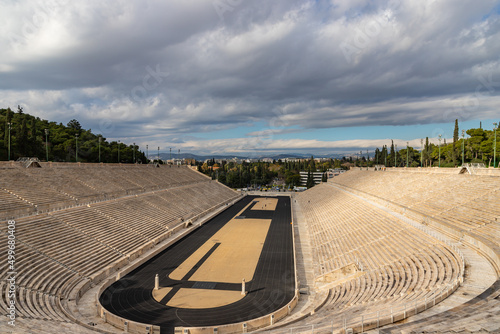 The Panathenaic Stadium also known as Kallimarmaro is a multi purpose stadium in Athens, Greece