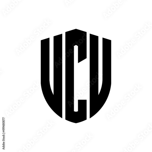 VCU letter logo design. VCU modern letter logo with black background. VCU creative  letter logo. simple and modern letter logo. vector logo modern alphabet font overlap style. Initial letters VCU  photo