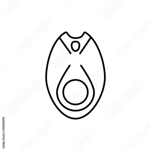 Erection ring color line icon. Pictogram for web page