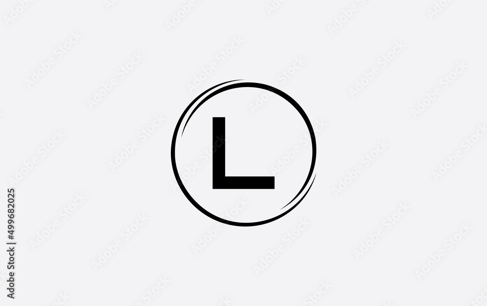 Simple unique letter logo with circle. The letter and alphabets designing Simple unique letter logo with circle. The letter and alphabets designing