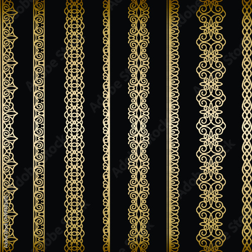 pattern with golden ornament