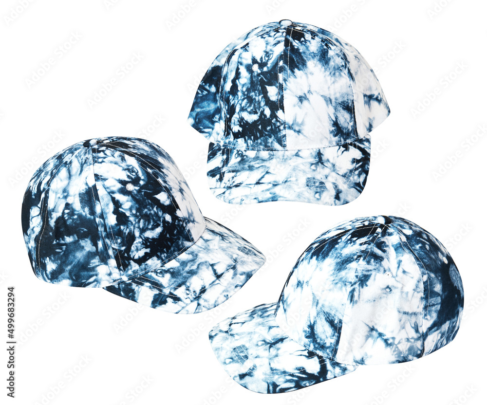 Colorful fashionable cap isolated on white background with clipping path.