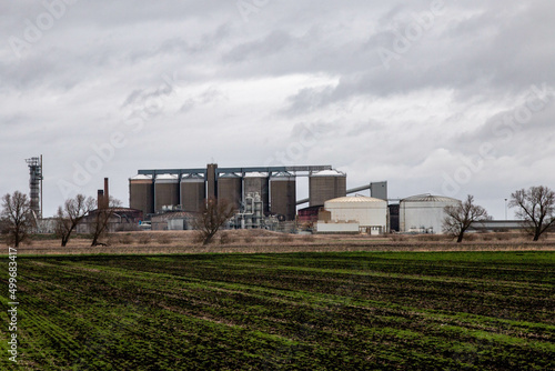 Canvas Sugar beet factory in the fens, biggest in the world.