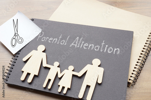 Parental alienation is shown using the text photo