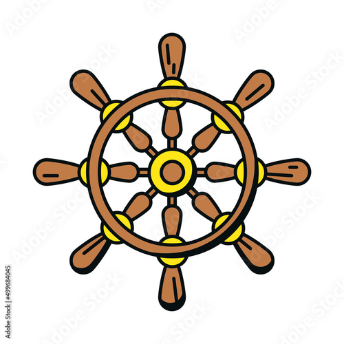 wooden rudder icon