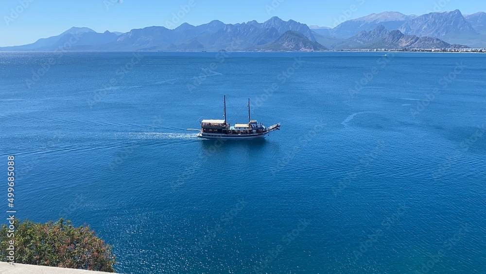 Jacht Meer Berge Jacht Meer Berge