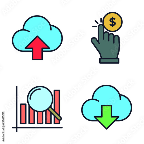 Search Engine Optimization. seo set icon symbol template for graphic and web design collection logo vector illustration