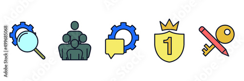 Search Engine Optimization. seo set icon symbol template for graphic and web design collection logo vector illustration