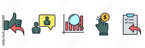 Search Engine Optimization. seo set icon symbol template for graphic and web design collection logo vector illustration