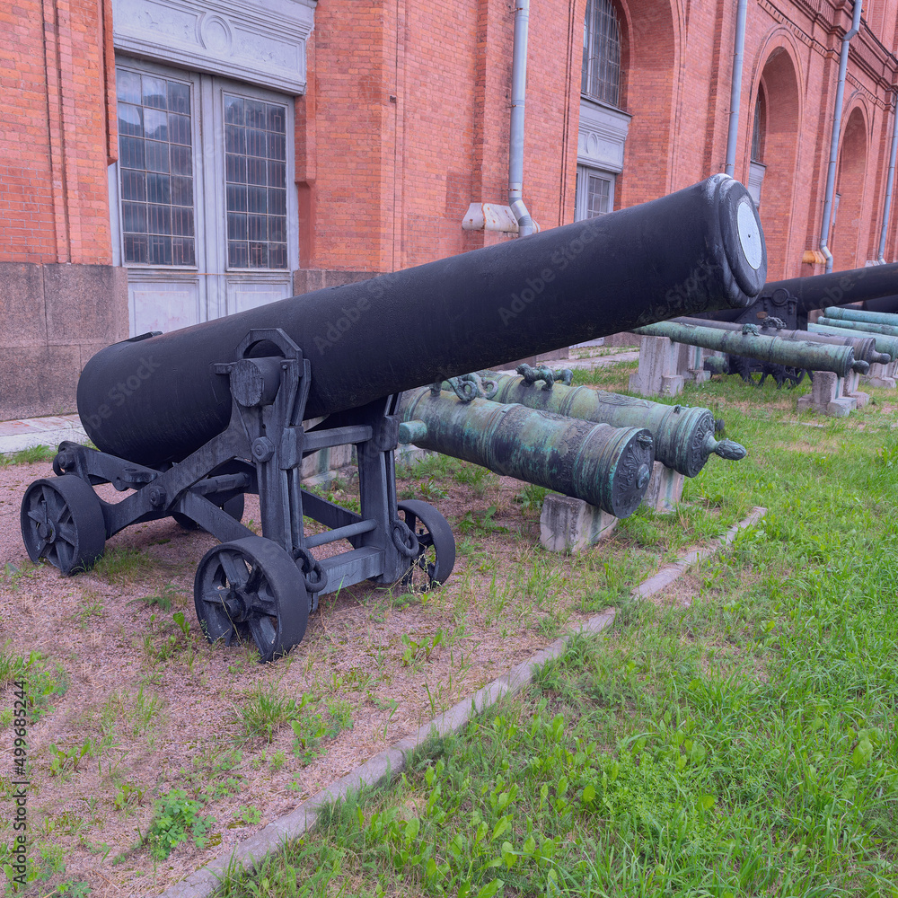 173 mm coastal gun, 1858, at the site of the Artillery Museum, St. Petersburg, Russia