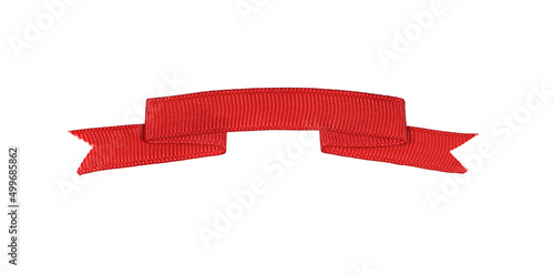 Folded red ribbon
