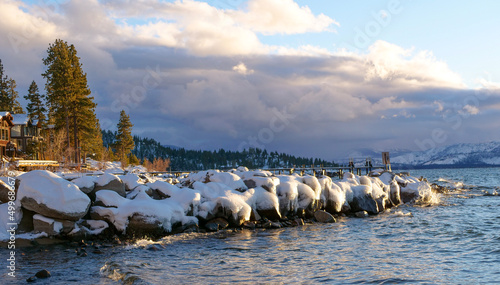 snow covered mountains