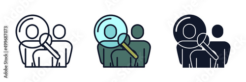 target audience icon symbol template for graphic and web design collection logo vector illustration