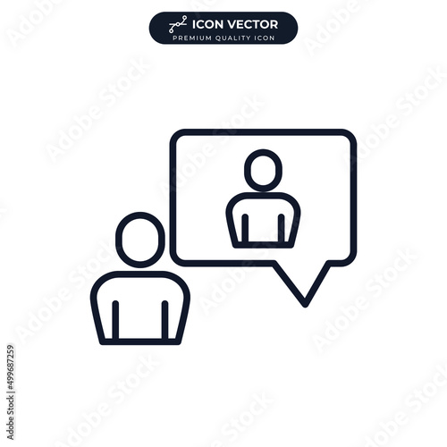 online consulting icon symbol template for graphic and web design collection logo vector illustration