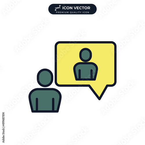 online consulting icon symbol template for graphic and web design collection logo vector illustration