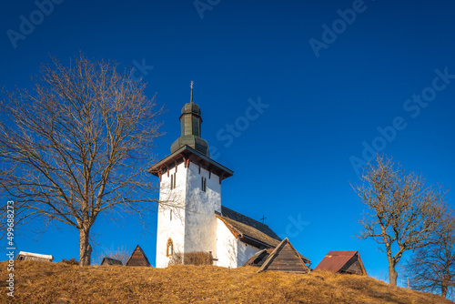 Church of St. Martin in the village Marincek, Slovakia, Europe. photo