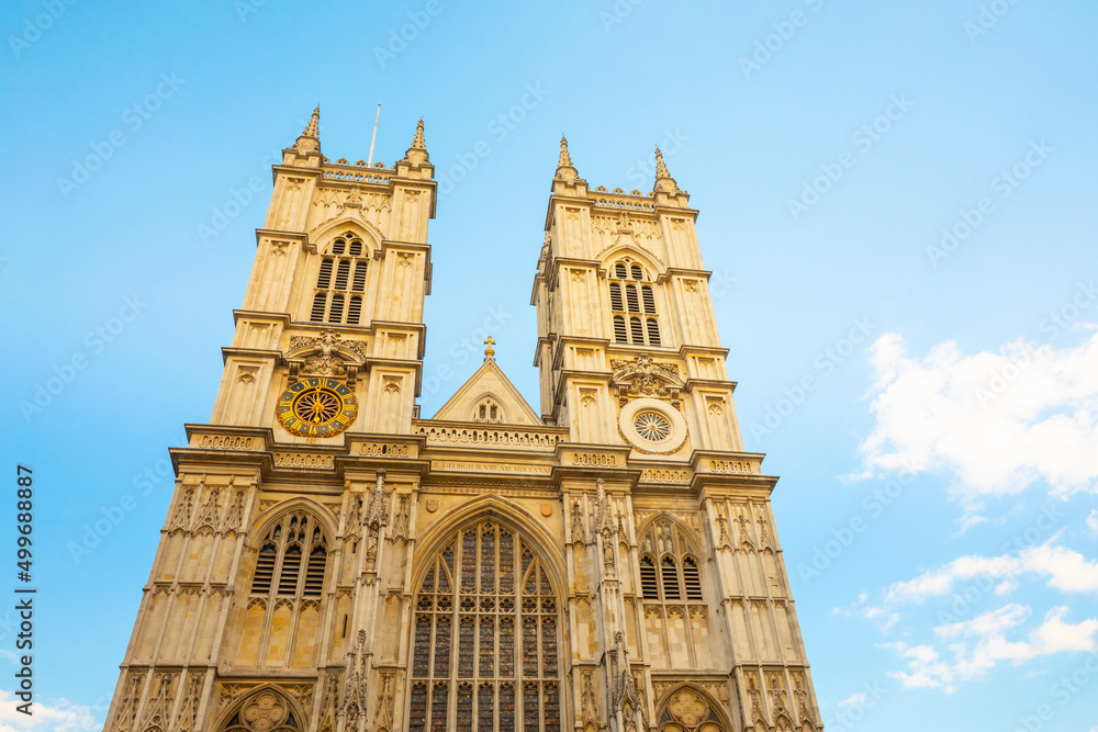 Westminster Abbey, formally titled the Collegiate Church of Saint Peter at Westminster.