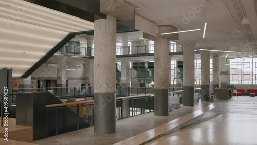 Architecture of Crosstown Concourse industrial building in Memphis, Tennessee.