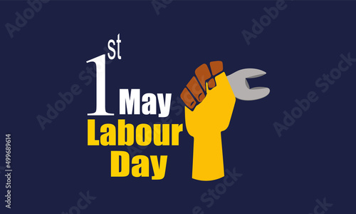 International Labour Day Vector Poster. and logo design Happy Labour Day 2022. 1st May Worker's Day