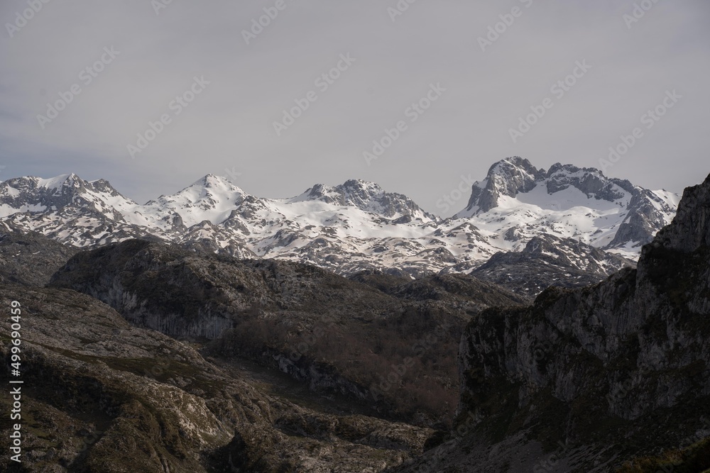 mountain landscape in Picos de Europa National Park, Spain