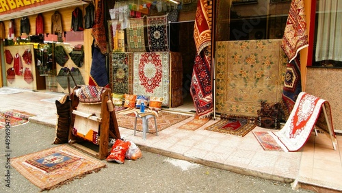 Obraz na plátně Sklep z dywanami, Alanya, Turcja