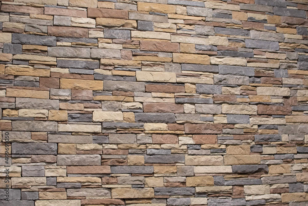 wall lined with decorative stone wall lined with decorative stone