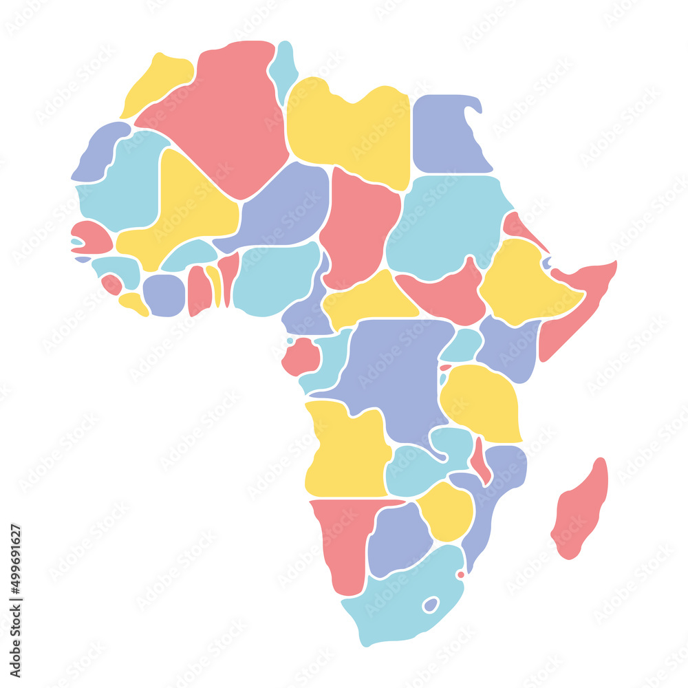Smooth map of Africa continent