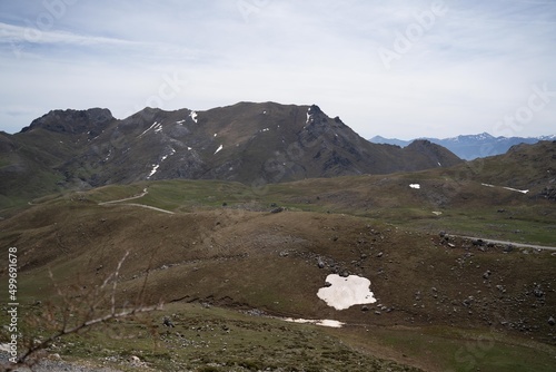 mountain landscape in Picos de Europa Natural Park in winter photo