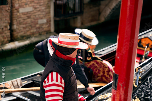 Gondolas on the ancient can...