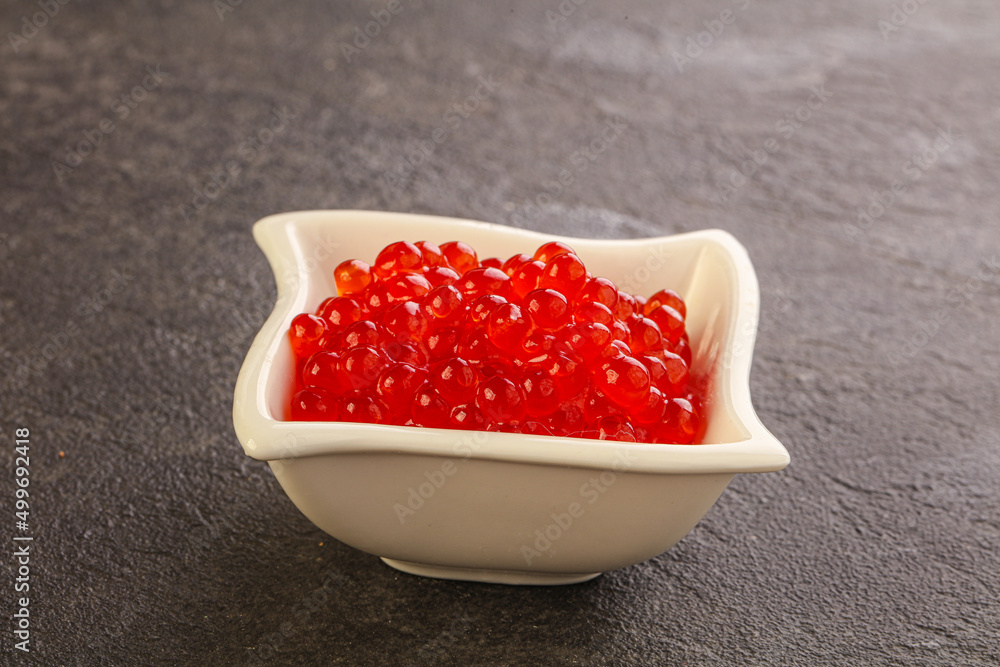 Luxury delicous red salmon caviar